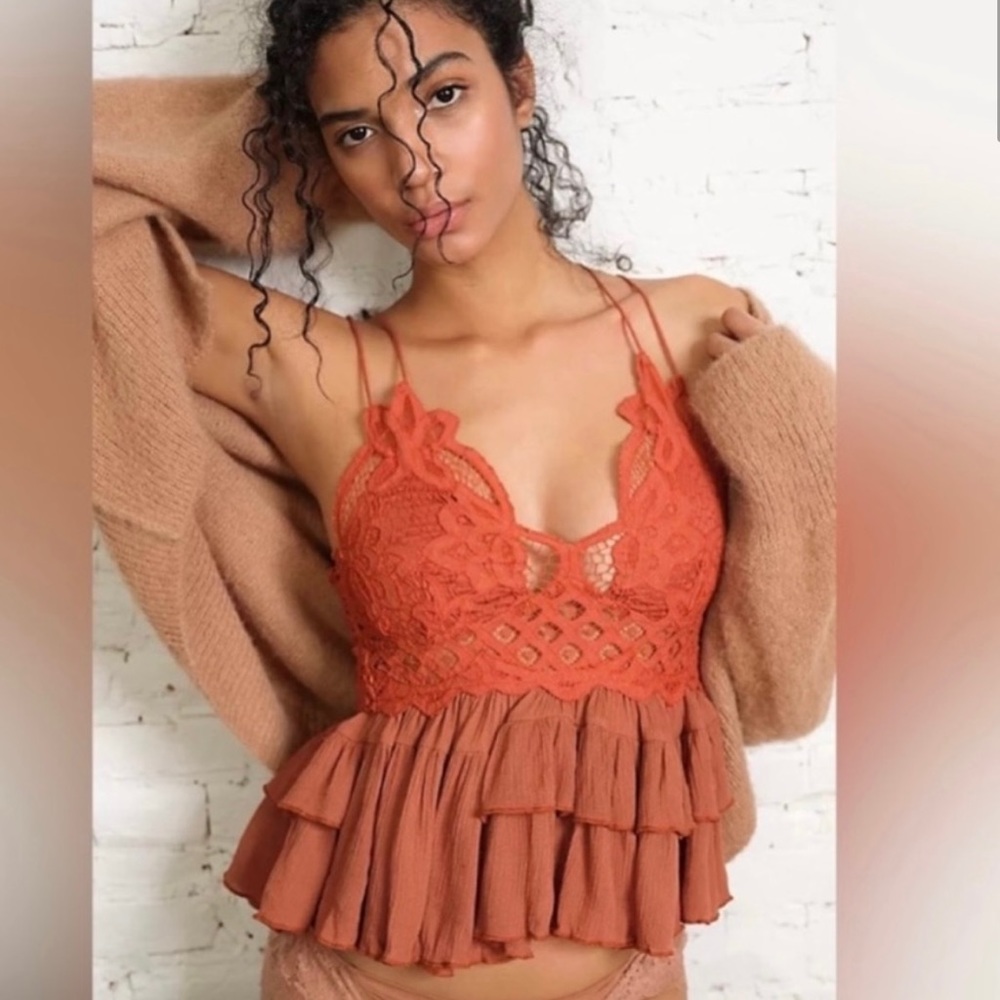 Free People Adella Camisole in Copper NWOT